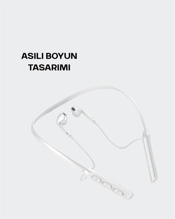 Kablosuz Bluetooth Kulaklık – Boyun Askılı, 100 Saat Pil Ömrü