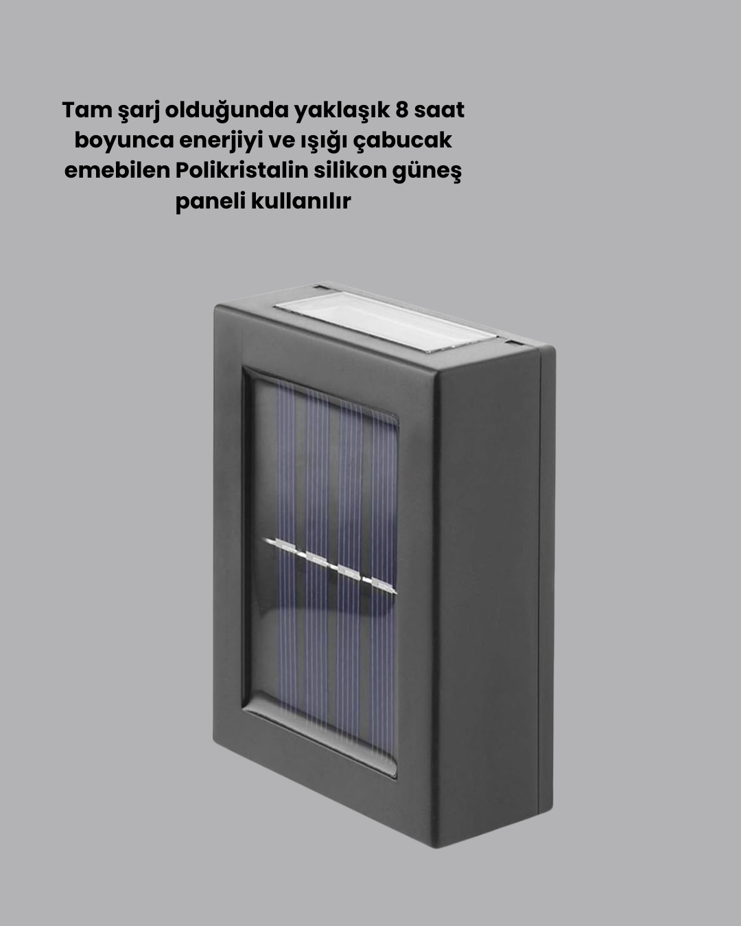 Güneş Enerjili Su Geçirmez LED Duvar Lambası