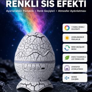Bluetooth Hoparlör Özellikli 7 Renkli Gece Aydınlatması