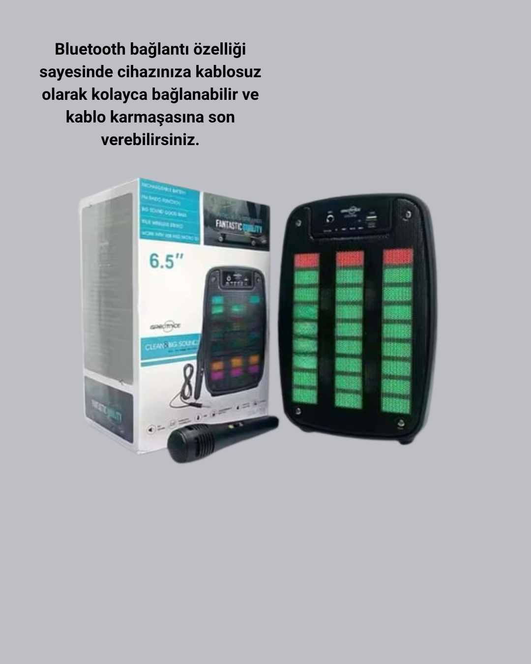Bluetooth Hoparlör – Kablosuz Bağlantı, 2 Saat Müzik Süresi