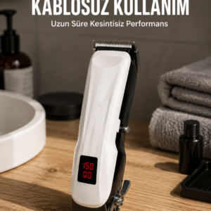 Yeni Nesil Tıraş Makinesi Uzun Şarjlı Paslanmaz Çelik Bıçaklı Yeni Nesil