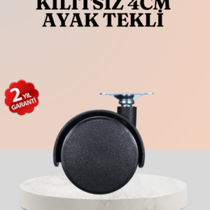 4 cm Çap Kilitsiz Tekerlek Ayağı Tekli Hafif Mobilyalar İçin