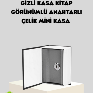 Sözlük Görünümlü Gizli Kitap Kasa – Anahtarlı Metal İç Kasa, Kompakt Boyut, Şık ve Güvenli Tasarım