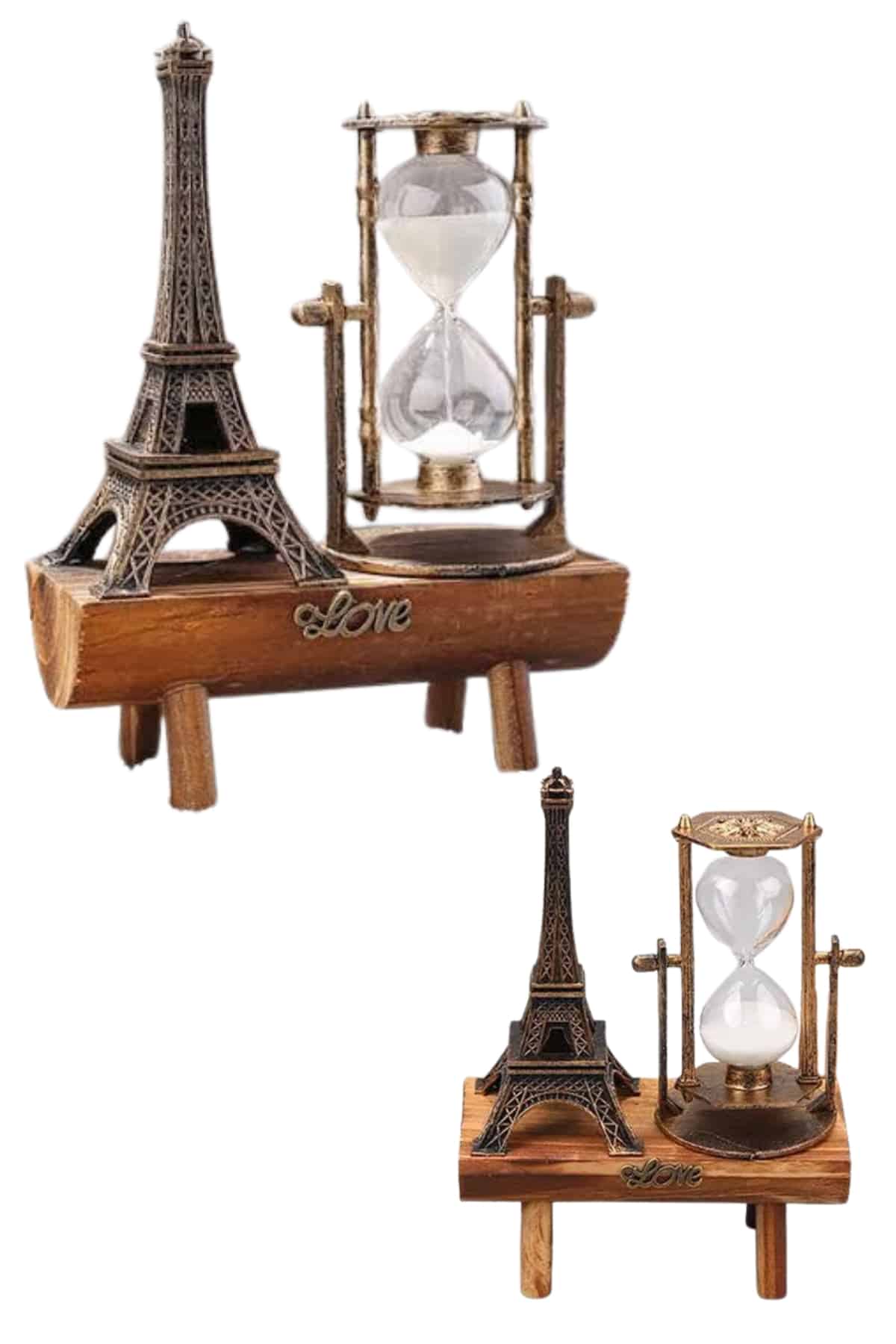 Paris Eyfel Kulesi Hediyelik Eyfel Retro Kum Saati Dekoratif Eşya Yeni Nesil
