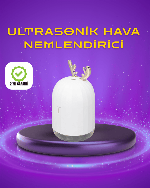 Renkli LED Işıklı ve Sürekli Spreyli Masa Nemlendirici