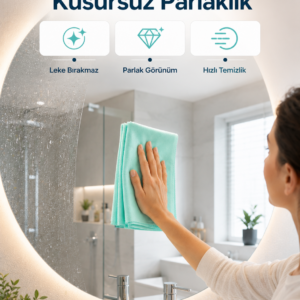 Cam Temizlik Bezi Yüksek Emici Mikrofiber Bez Cam Ayna ve Vitrin Temizliği