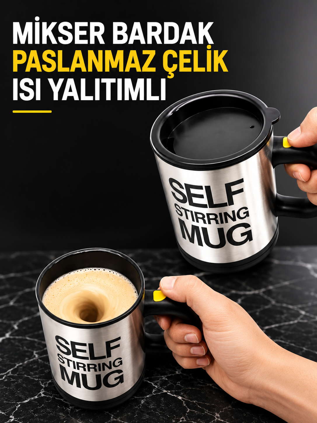 MİKSER BARDAK PASLANMAZ ÇELİK ISI YALITIMLI
