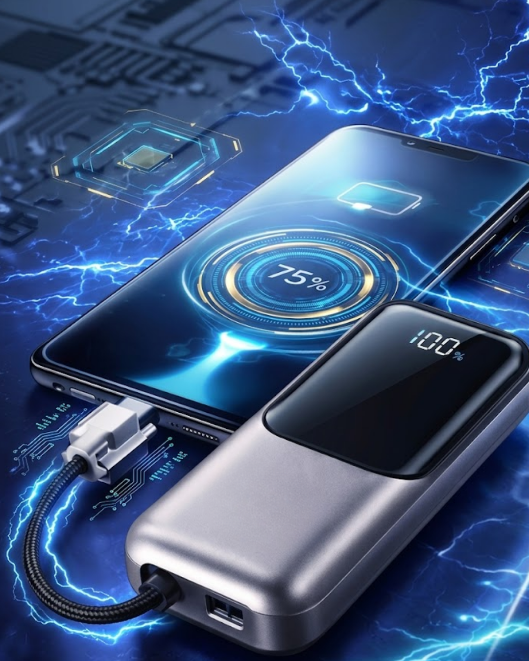 Dijital Göstergeli 13000 mAh Süper Hızlı Şarj Destekli Taşınabilir Powerbank
