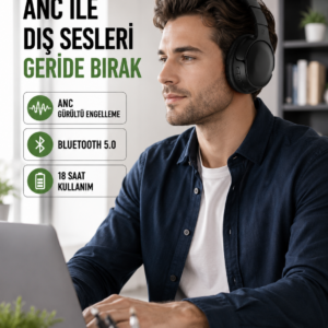Geniş Frekans Aralıklı Bluetooth Kulak Üstü Kulaklık
