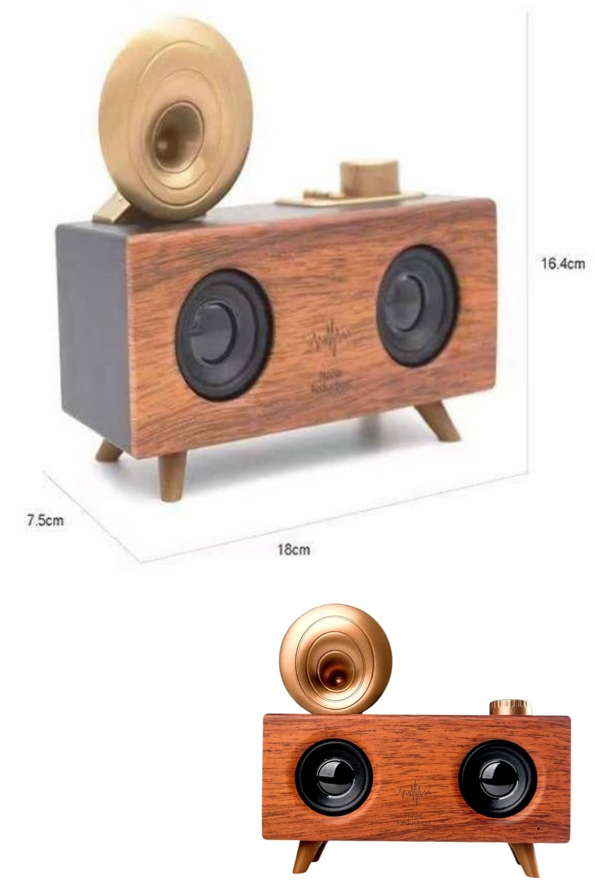 Bluetooth Nostalji Speaker Radyo Gramofon Ahşap Renk Vintage Yeni Nesil