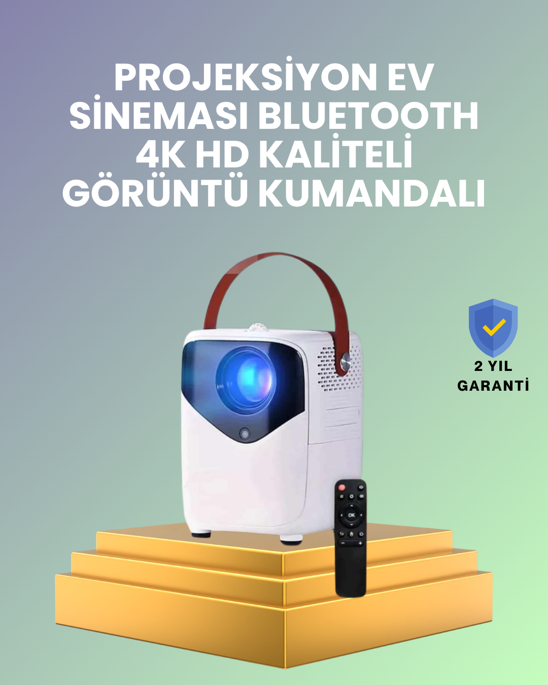 Hafif ve Taşınabilir Projektör – 750 Gram Ağırlıkla Mobil Kullanıma Uygun