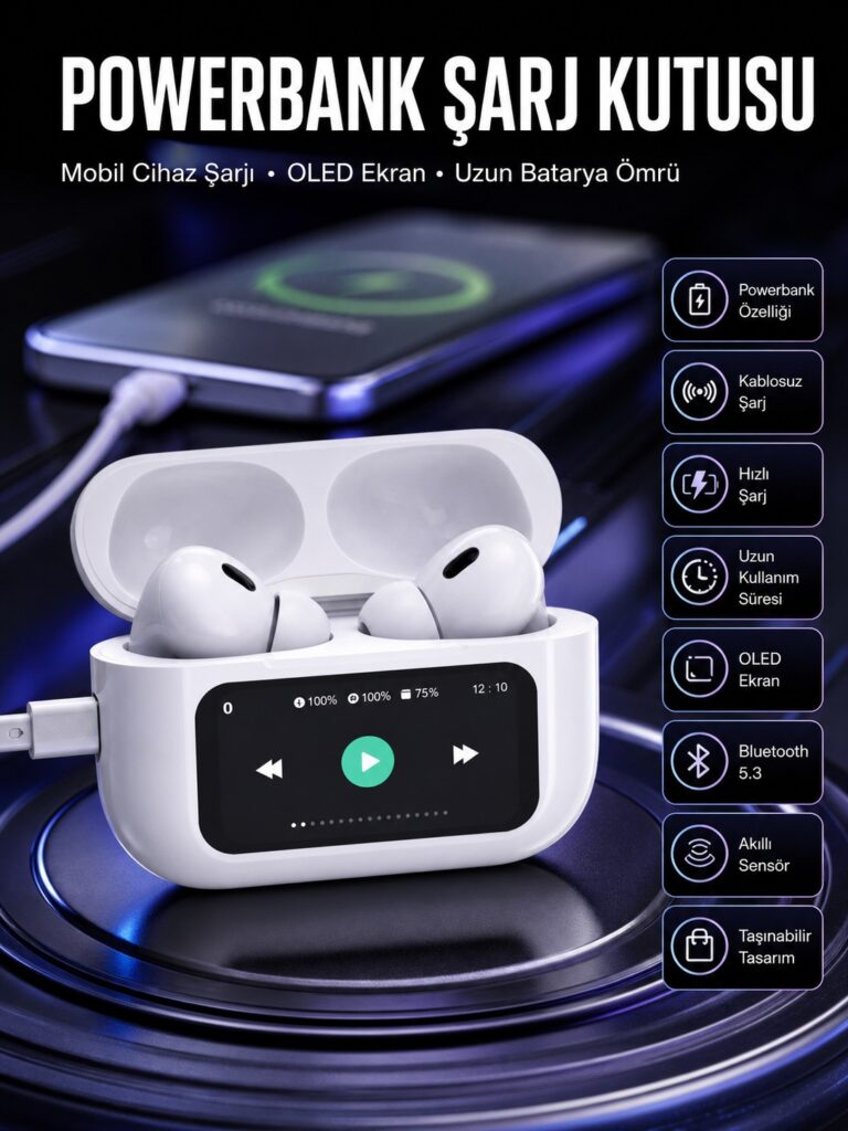 Kulak İçi Bluetooth Kulaklık Ekranlı Müzik Dinleme Çağrı Cevaplama Siyah Yeni Nesil