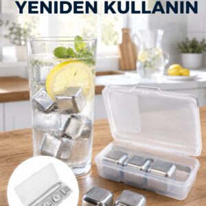 Çevre Dostu Metal Buz Küpü ve Kullanışlı Klips Seti Yeni Nesil