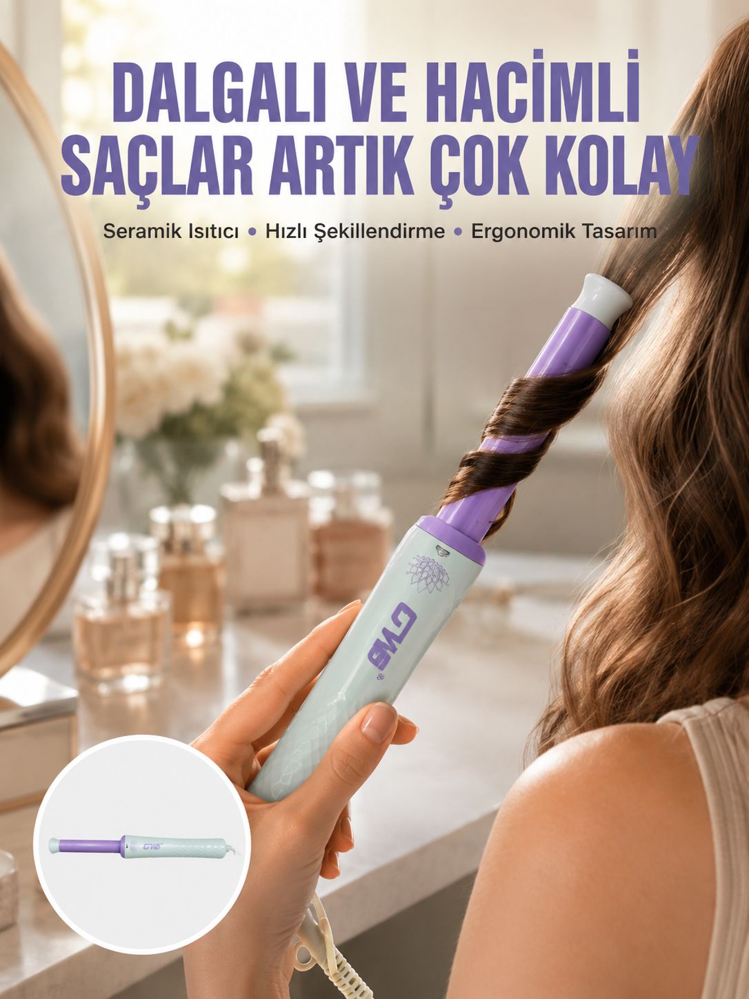 Hızlı Isınan, Kompakt ve Güvenli – Tüm Saç Tiplerine Uygun Kıvırma Cihazı Yeni Nesil