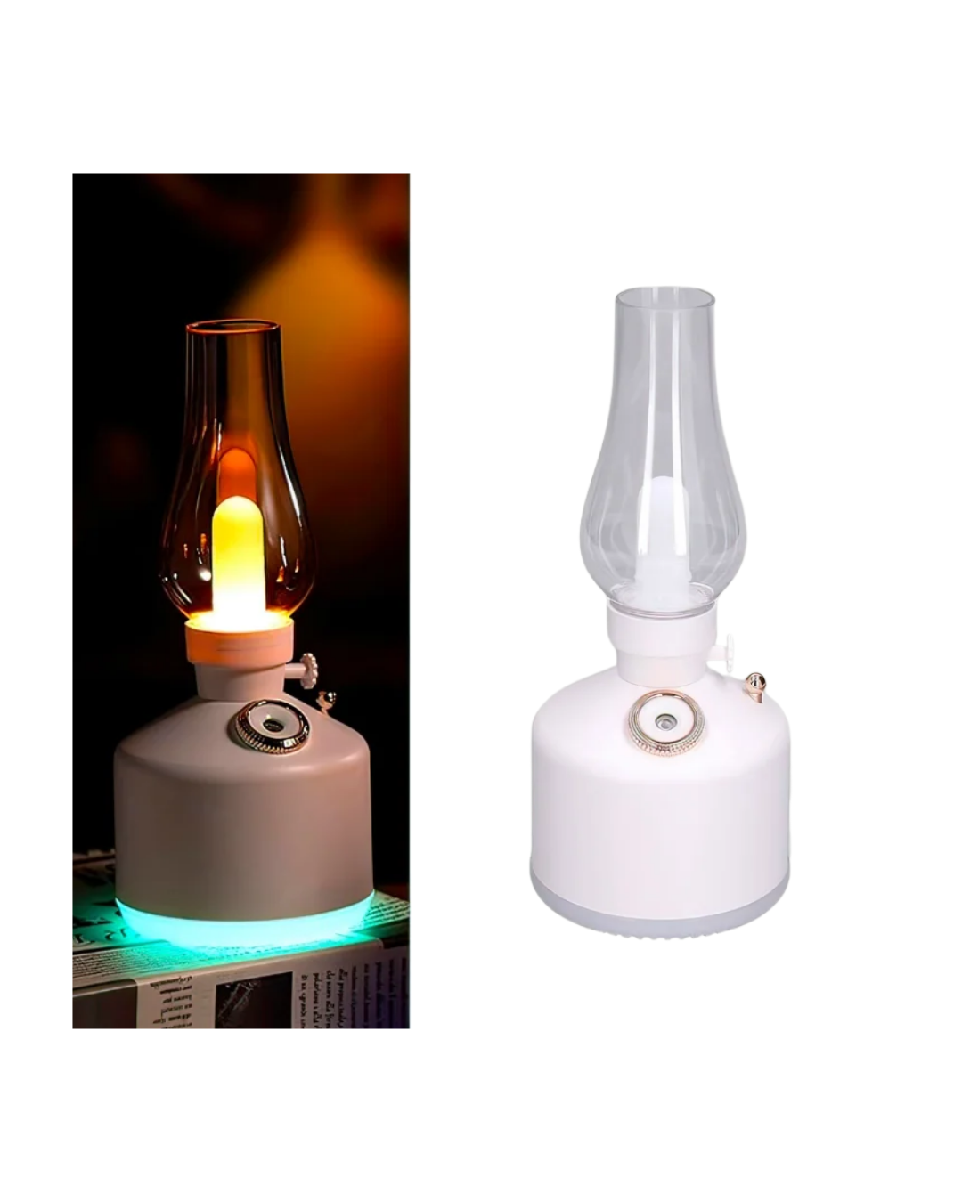 LED Işıklı Vintage Hava Nemlendirici Aromaterapi Difüzörü USB Şarjlı