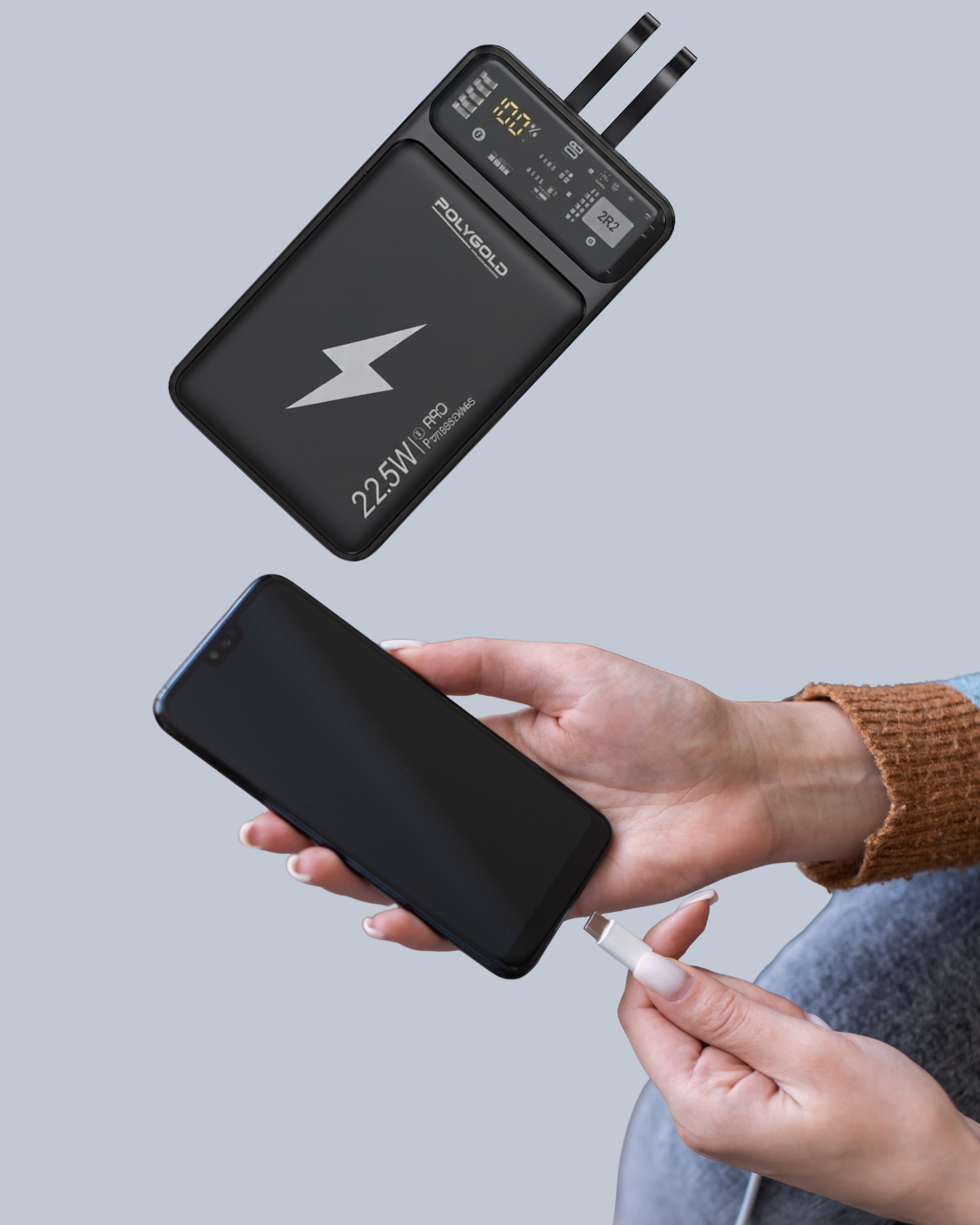 Powerbank 10000 mAh Dijital Göstergeli Taşınabilir Yeni Nesil