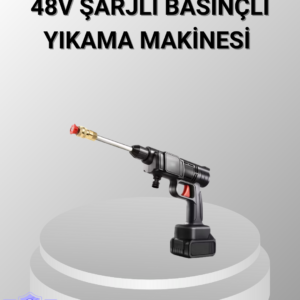 48V Kablosuz Yıkama Makinesi – 2 Pil, Köpük Tankı ve Ayarlanabilir