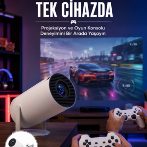 Projeksiyon Cihazı Video Oyun Konsolu 8 GB Hafıza LCD Ekran Kumandalı Yeni Nesil