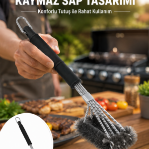 Paslanmaz Çelik Telli Mangal Temizlik Fırçası Yeni Nesil