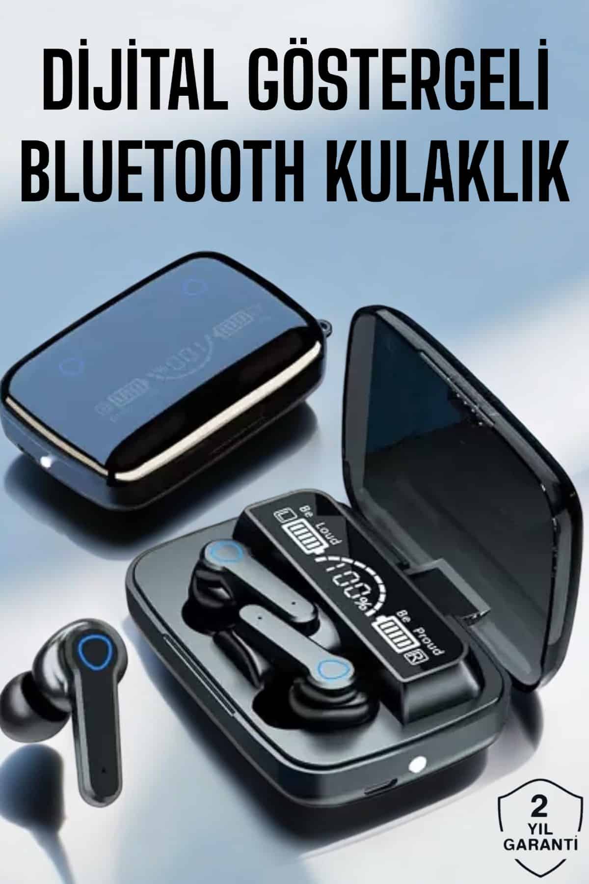 Kablosuz Uzun Pil Ömrü ve Dijital Göstergeli Bluetooth Kulaklık