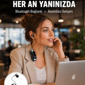 Dijital Göstergeli Bluetooth Kulaklık – Klipsli ve Şık Tasarım Yeni Nesil