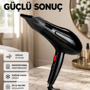 Tüm Saç Tipleri İçin 2200W Güçlü Fön Makinesi
