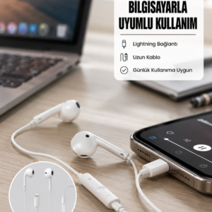 Yüksek Ses Kaliteli Mikrofonlu Kablolu Kulak İçi Kulaklık