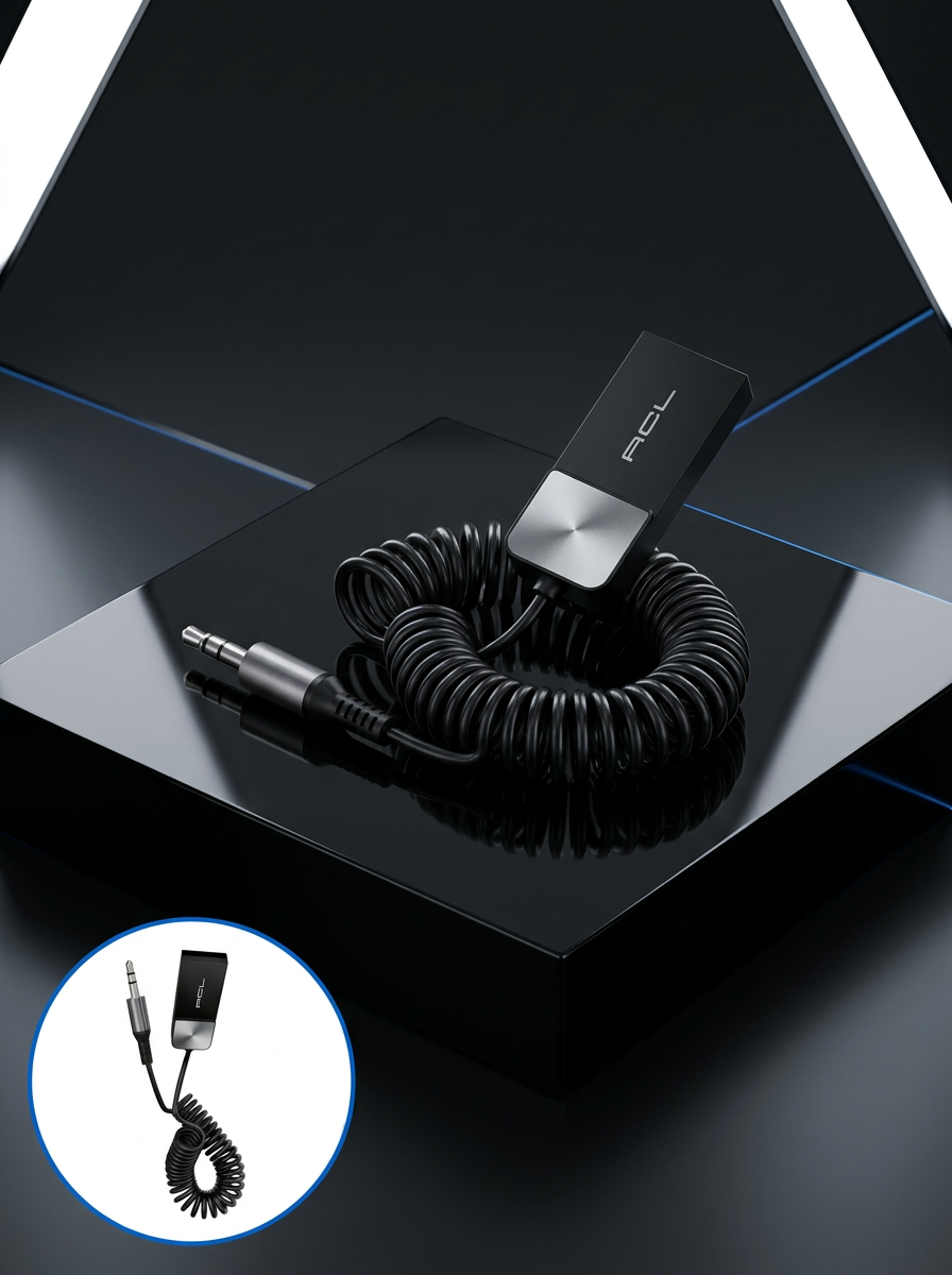 USB Bluetooth AUX Ses Adaptörü Kablosuz Müzik Aktarım Cihazı