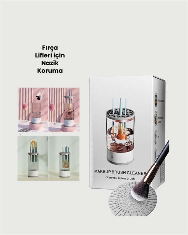 Taşınabilir, Sessiz ve Güçlü Makyaj Fırçası Temizleme Makinesi