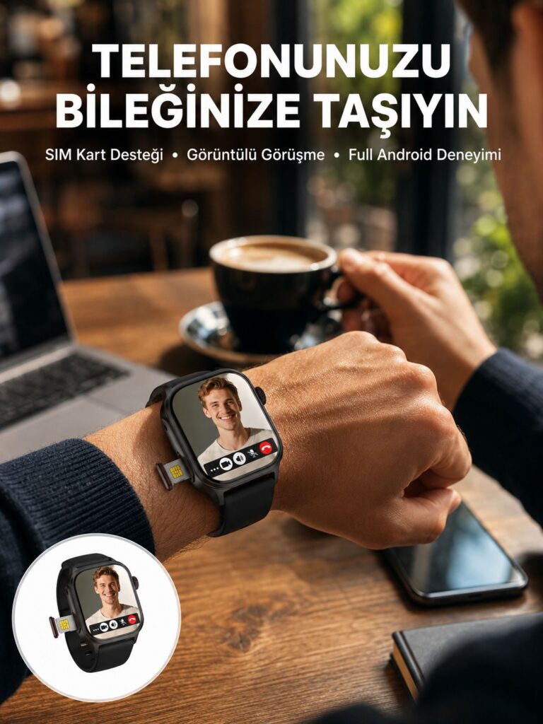 SIM Kartlı GPS Destekli Akıllı Saat Sesli Görüşmeli Yeni Nesil