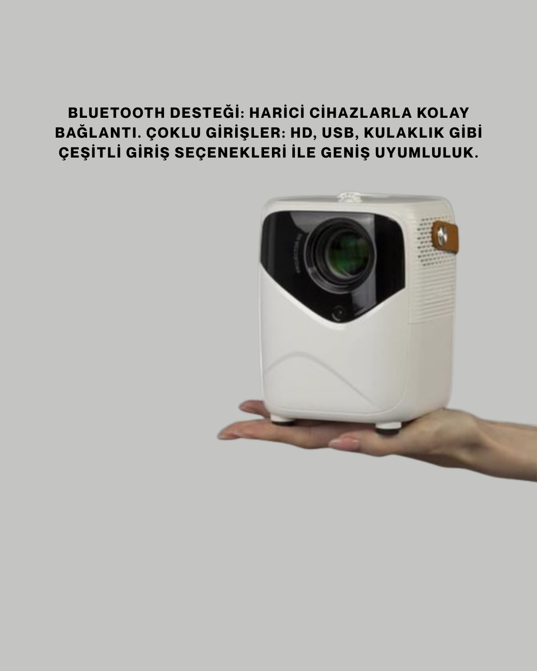 Çoklu Giriş Destekli Projektör – HDMI, USB ve Kulaklık Bağlantı Seçenekleriyle Geniş Uyumluluk