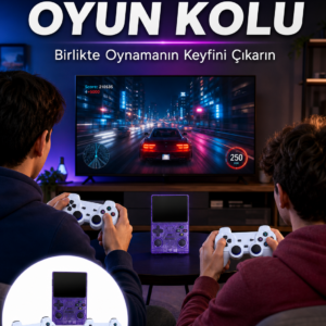 HDMI TV Bağlantılı Kablosuz Kollu Taşınabilir Oyun Konsolu