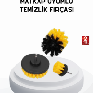 3’lü Matkap Temizlik Fırçası Seti – Banyo, Mutfak ve Araç Jantı İçin Etkili