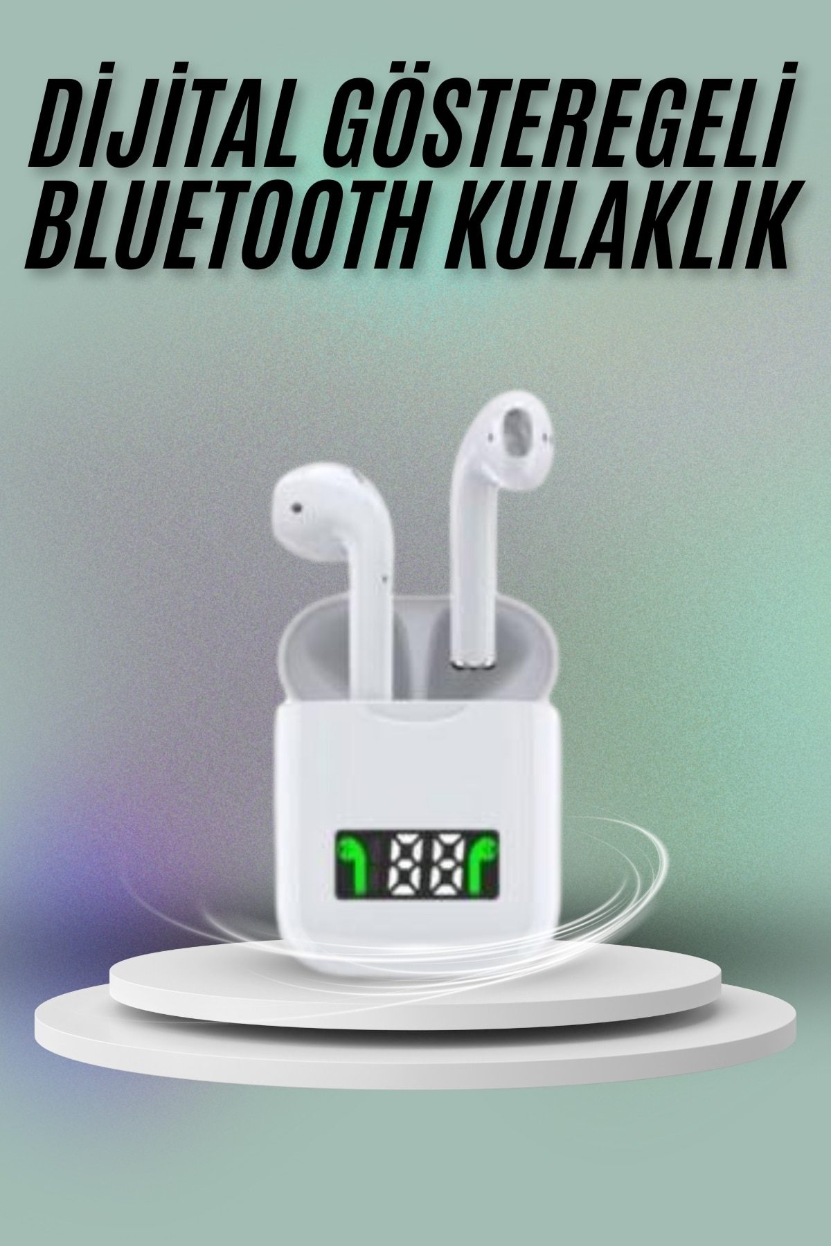 Dokunmatik Kontrol Bluetooth Kulaklık Uzun Pil Süresi ve Dijital Gösterge