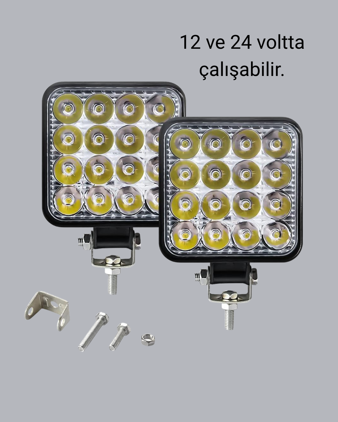 Araç Tipi LED Çalışma Lambası – IP65 Koruma, Alüminyum Kasa, Geniş Görüş Açılı