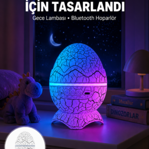 Bluetooth Hoparlör Özellikli 7 Renkli Gece Aydınlatması Yeni Nesil