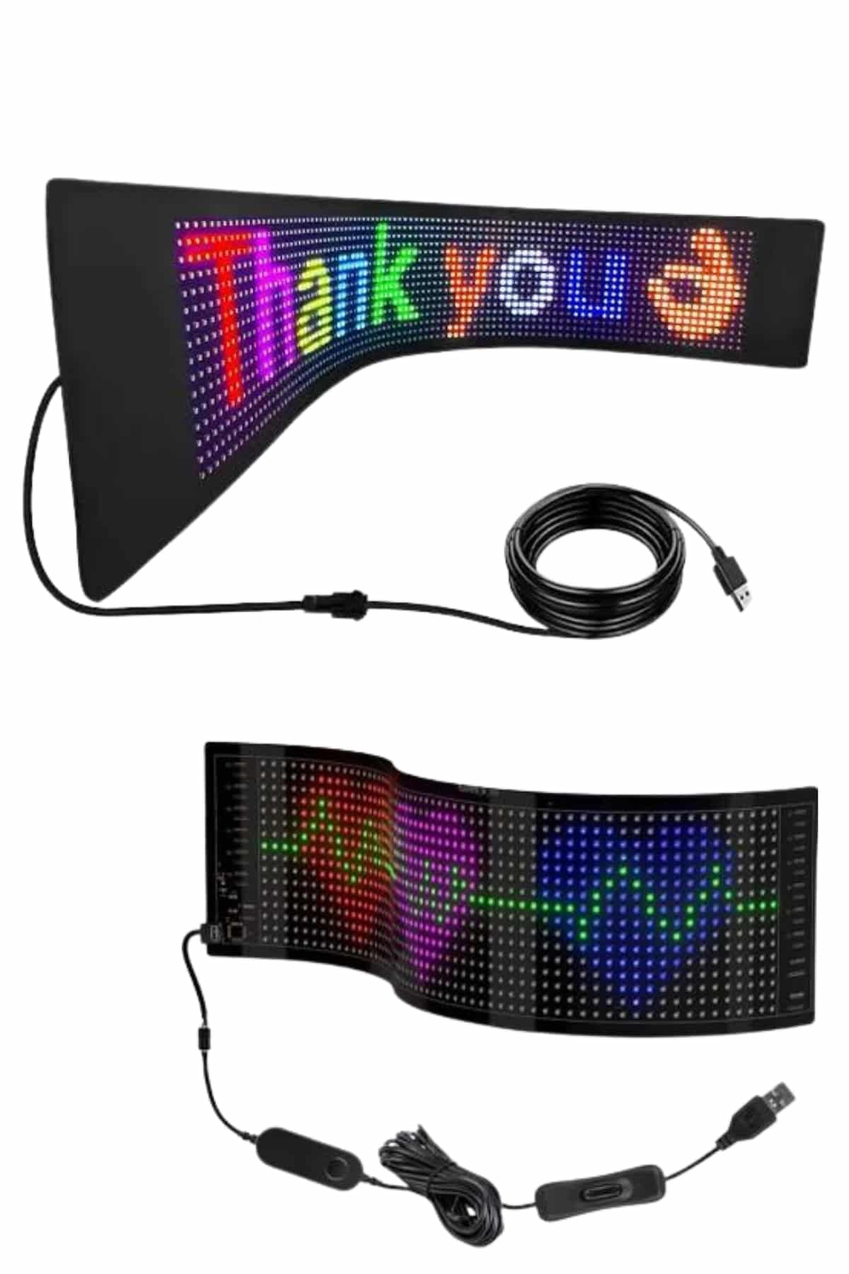 Led Ekran Matrix Panel Dijital Araba Yazısı RGB