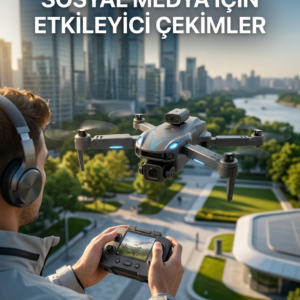 Katlanabilir Profesyonel Görünümlü Kamera Drone