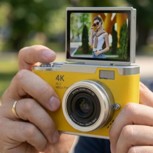 Profesyonel Çekim İçin 48 MP Dijital Kamera Flip Screen 18x Zoom Uzun Pil Ömrü