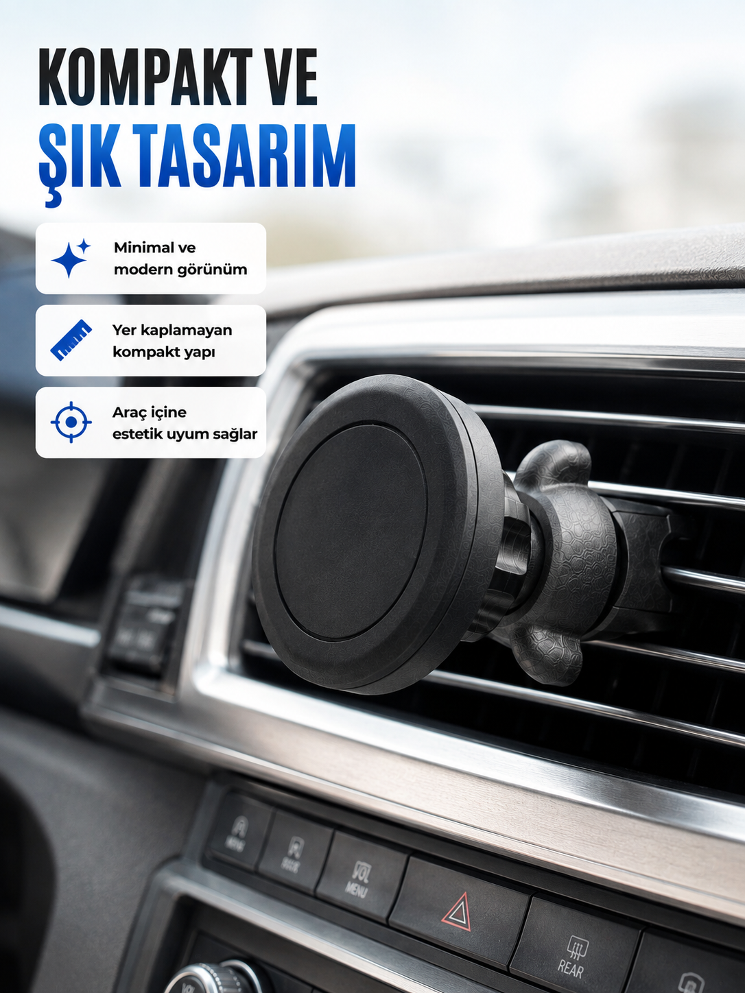 Mıknatıslı Araç İçi Telefon Tutucu Havalandırma Izgarası Telefon Standı