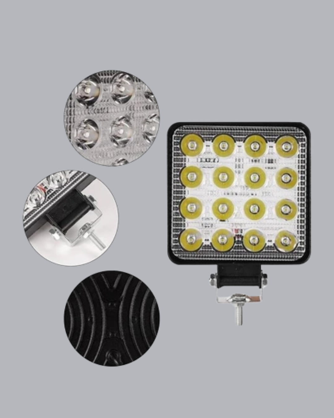 Araç Tipi LED Çalışma Lambası – IP65 Koruma, Alüminyum Kasa, Geniş Görüş Açılı