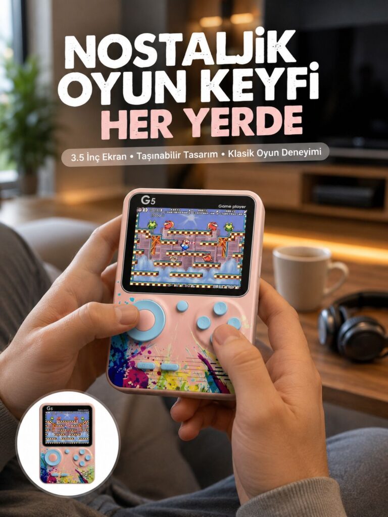 Game Box Mini 500 Adet Retro Oyun Taşınabilir Oyun Konsolu Yeni Nesil