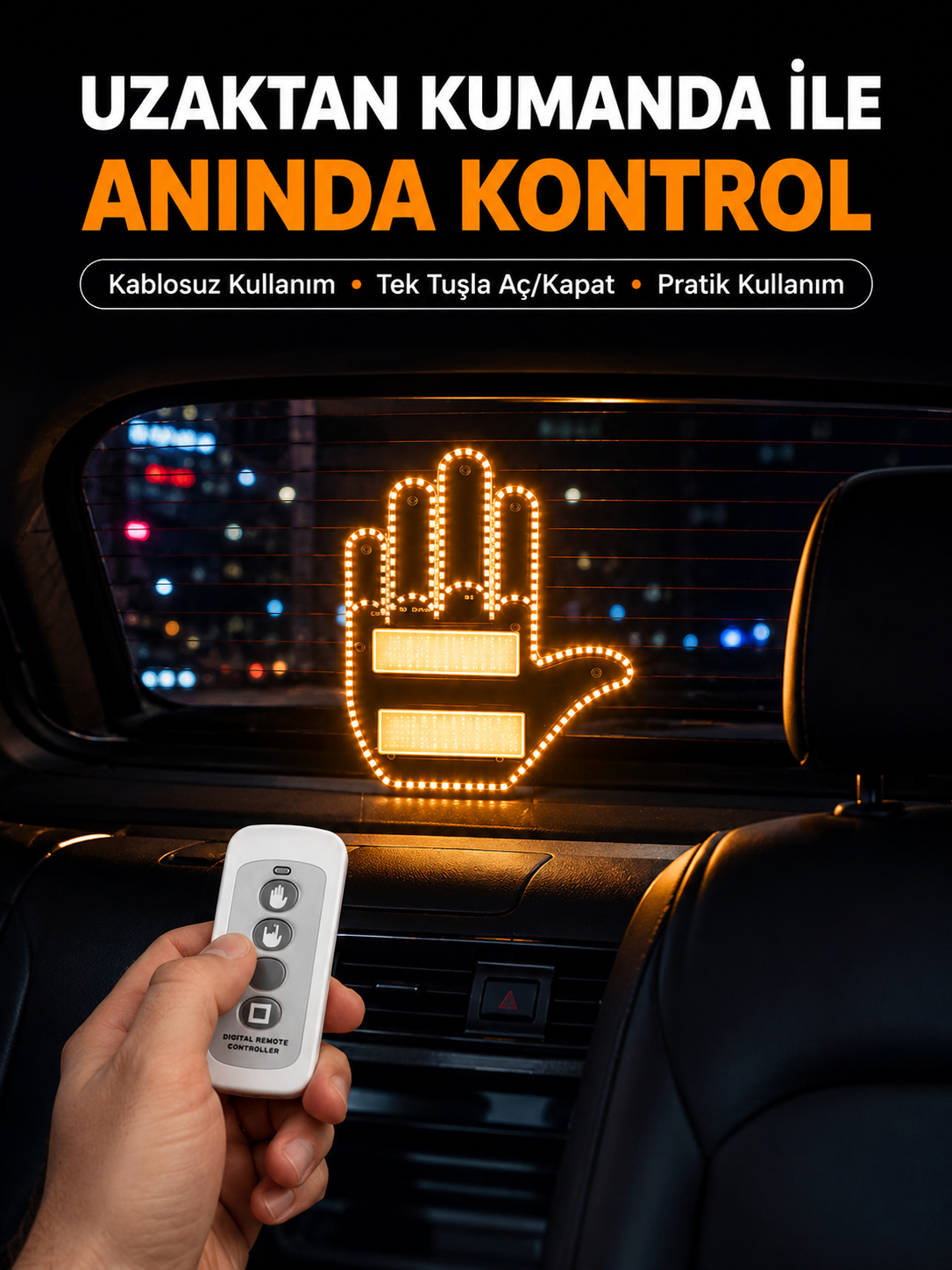 Naylon Bantlı Kolay Montajlı Araç Jest Işığı