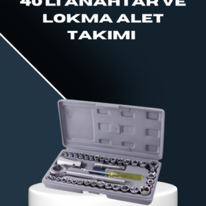 Dayanıklı Karbon Çelik 40 Parça Lokma ve Cırcır Anahtar Seti