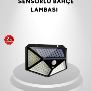 100 LED Güneş Enerjili Bahçe Lambası – PIR Sensörlü, IP65 Su Geçirmez Dış Mekan Aydınlatma