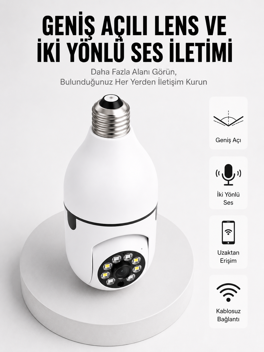 Akıllı Güvenlik Kamerası Full HD Görüntü ve Gece Görüş Özellikli Yeni Nesil