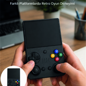 LCD Retro Oyun Konsolu TV Bağlantı Destekli Çift Analog Joystick El Tipi Konsol