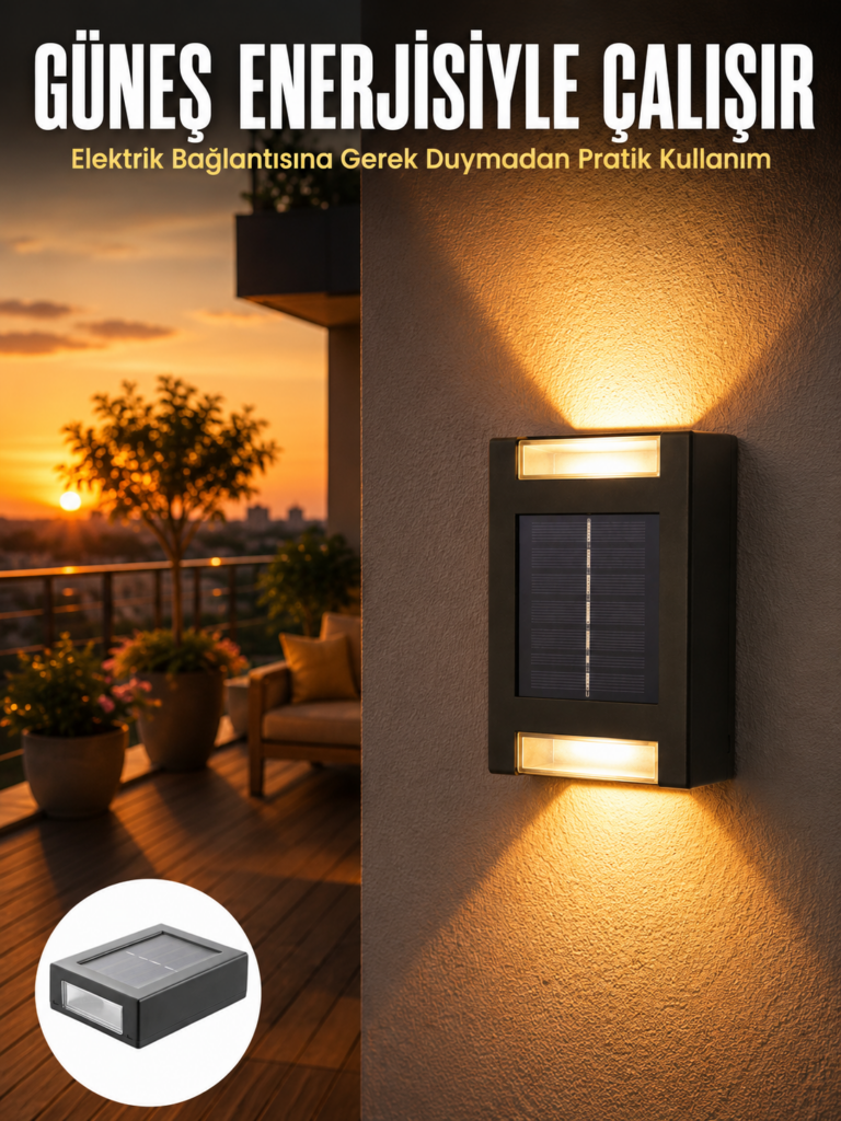 Dekorasyon Aplik Işık Güneş Enerjili Aydınlatma Dekoratif Aydınlatma Yeni Nesil