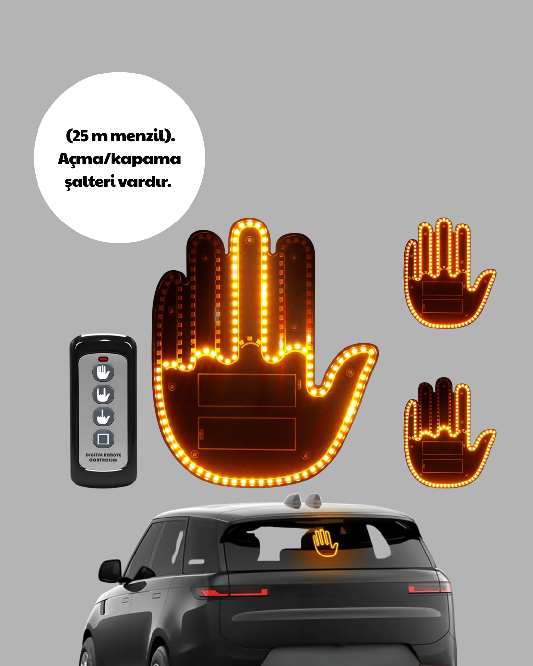 Kompakt Tasarımlı LED Jest Işığı – Selam ve Teşekkür Modları