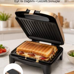 Tost Makinesi Ev Tipi Pratik Kullanım 4 Tost Kapasiteli Yeni Nesil